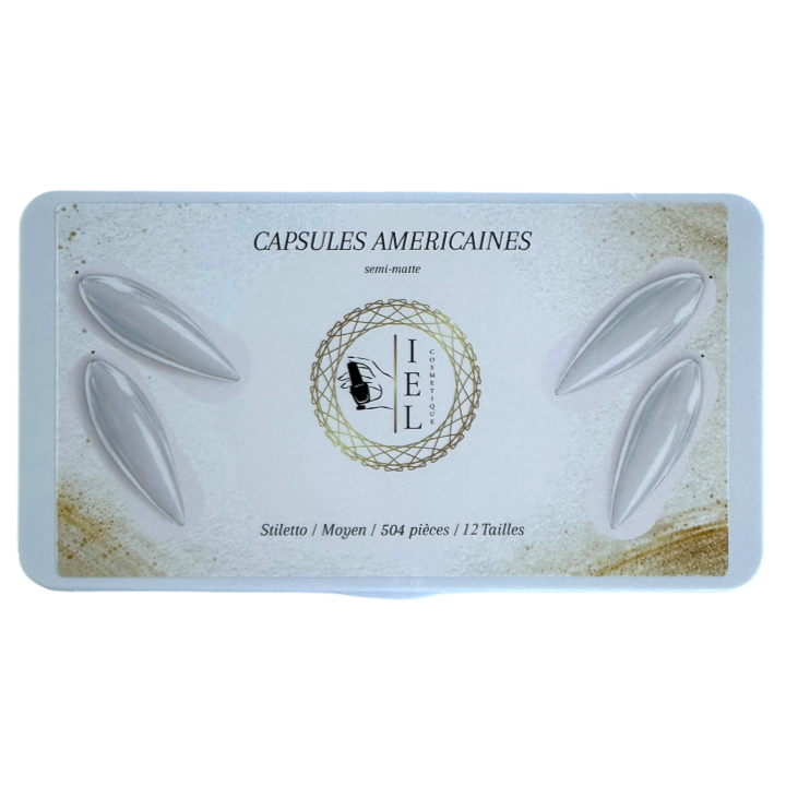 Capsules Américaines Stiletto Moyen 504 pièces | IEL Cosmetique