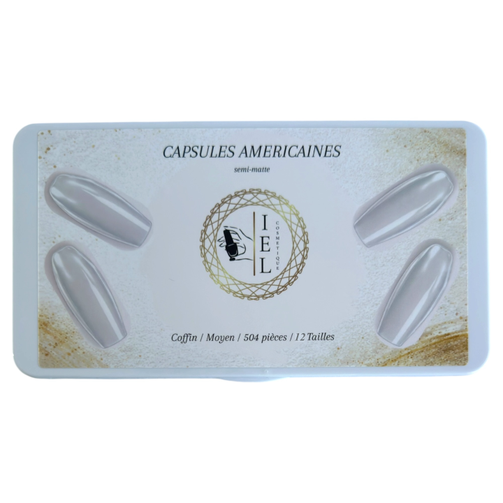 Capsules Américaines Coffin Moyen 504 pièces | IEL Cosmetique