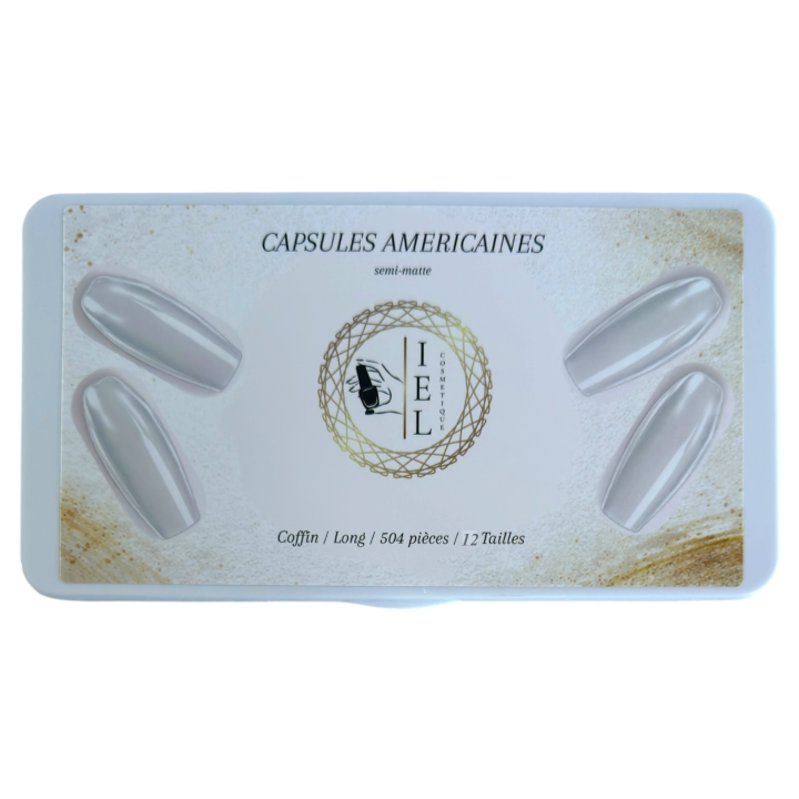 Capsules Américaines Coffin Long 504 pièces | IEL Cosmetique