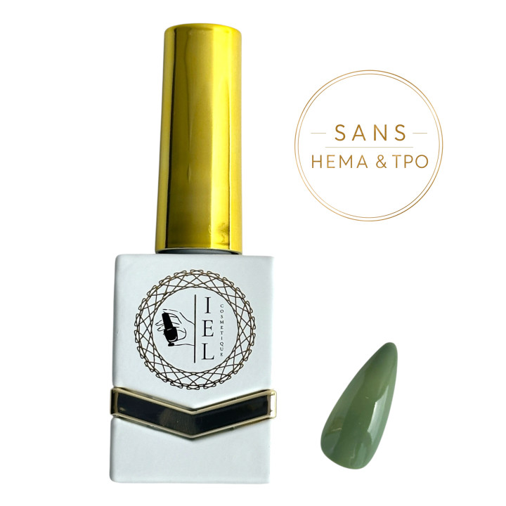 Olive – Vernis Semi-Permanent Vert Olive 10 ml | Sans HEMA & TPO | IEL Cosmetique