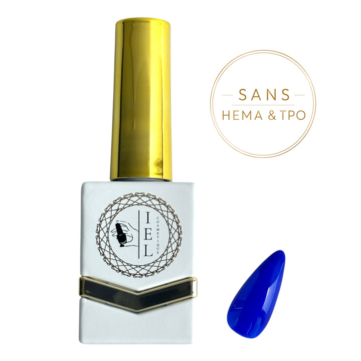 Royal Blue Vernis Semi-Permanent UV/LED 10 ml | Sans HEMA & TPO | IEL Cosmetique