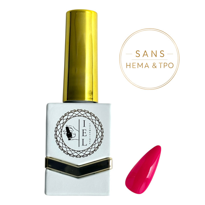 Pink Peacock – Vernis Semi-Permanent Rose Paon 10 ml | Sans HEMA & TPO | IEL Cosmetique