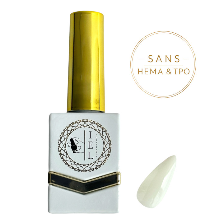 Natural White – Vernis Semi-Permanent Blanc Naturel 10 ml | Sans HEMA & TPO | IEL Cosmetique