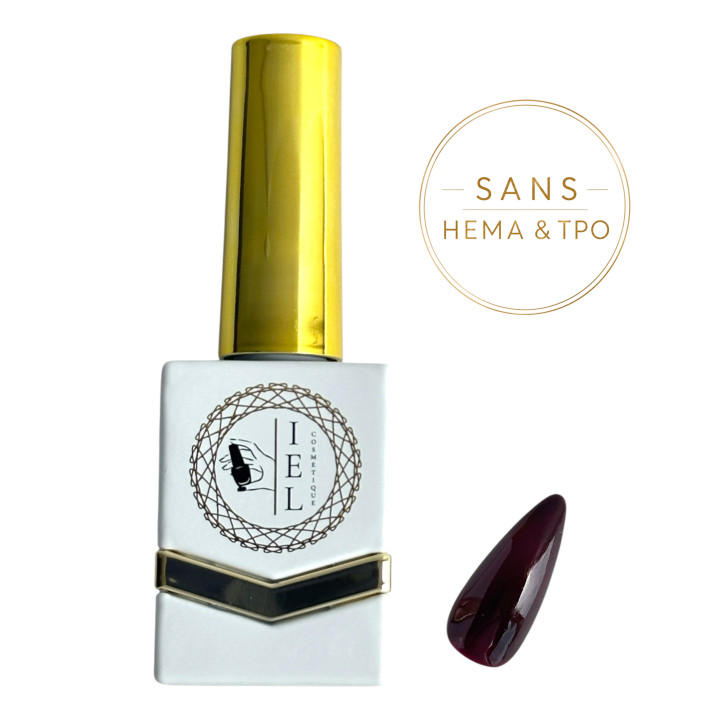Amarena – Vernis Semi-Permanent Violet Profond 10 ml | Sans HEMA & TPO | IEL Cosmetique
