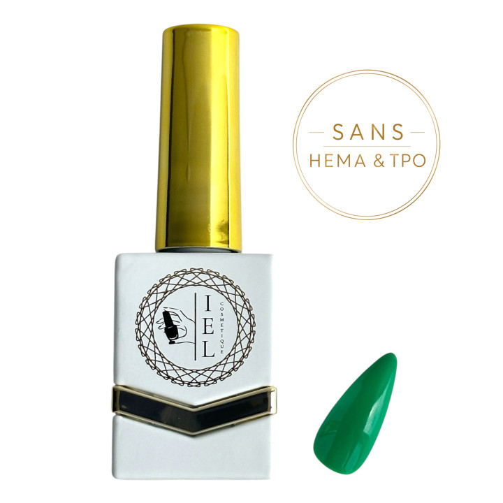 Frog – Vernis Semi-Permanent Vert 10 ml | Sans HEMA & TPO | IEL Cosmetique